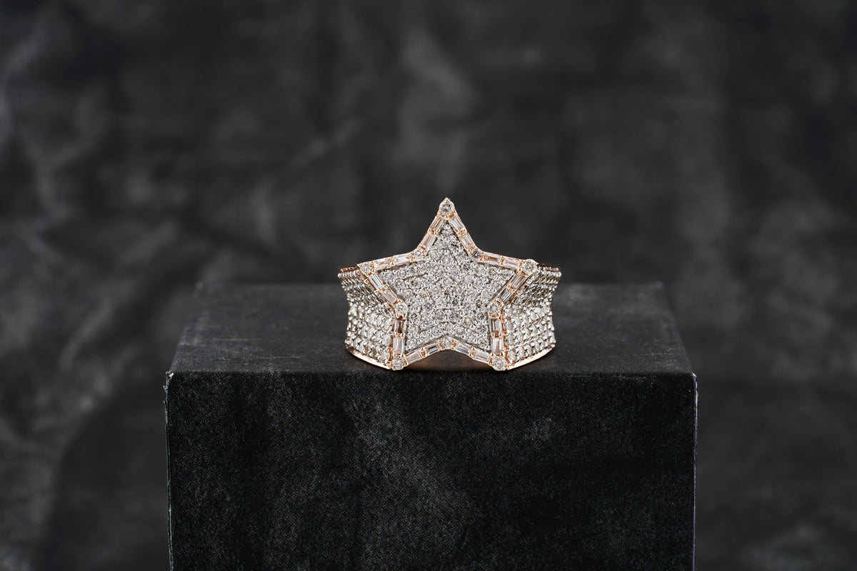 Star ring iced on sale out