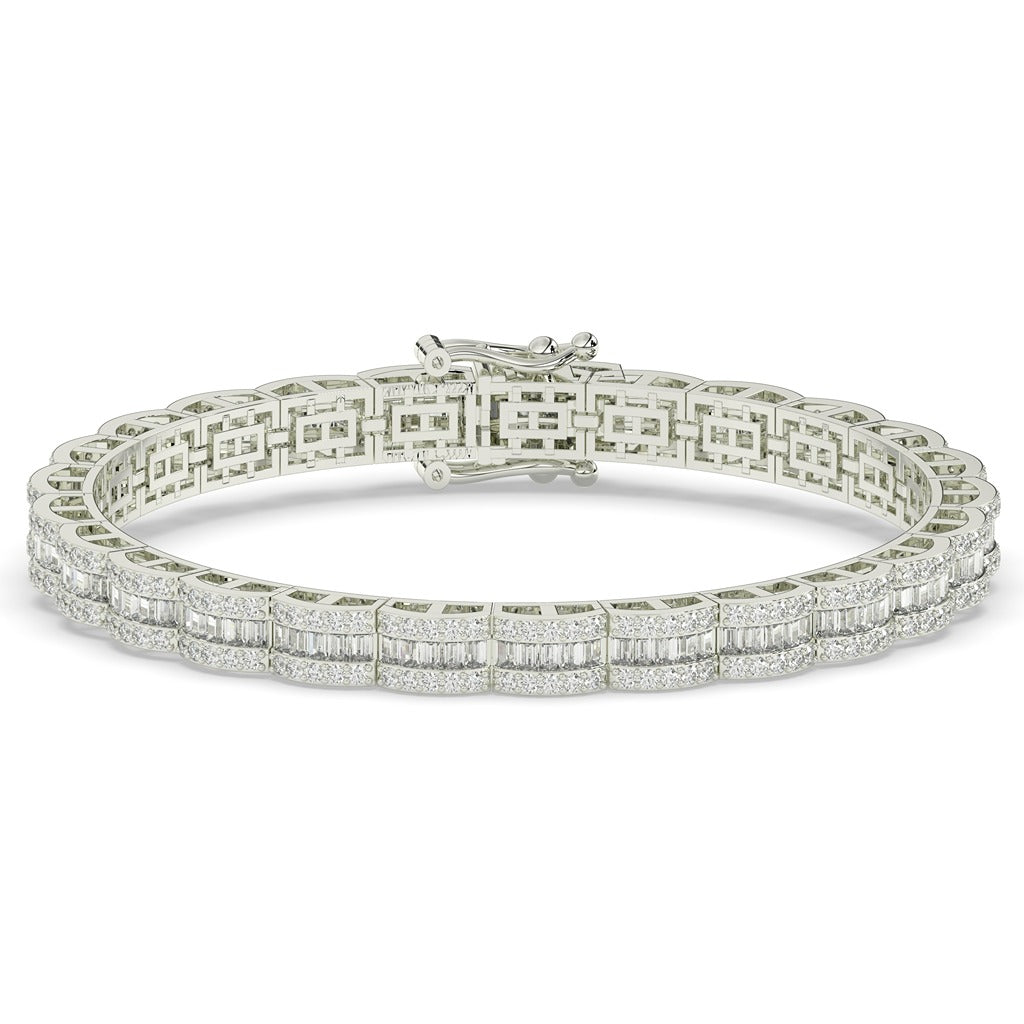ELEGANT EDGE DIAMOND STRIPE BRACELET