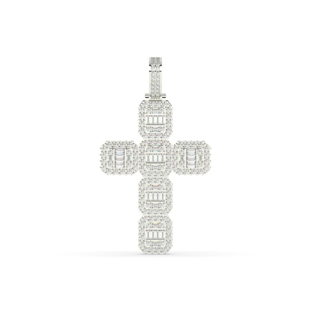 LUXE CUSHION CROSS PENDANT