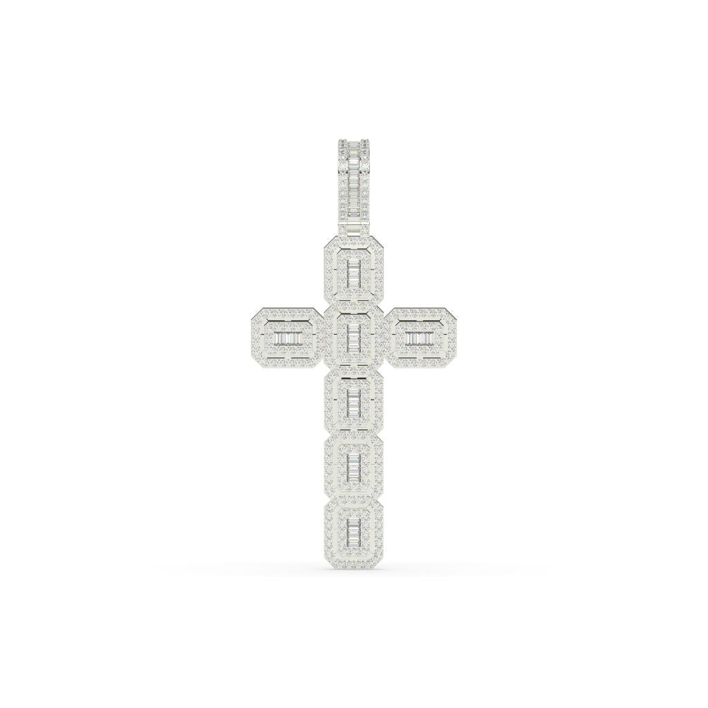 BAGUETTE EDGE CROSS PENDANT