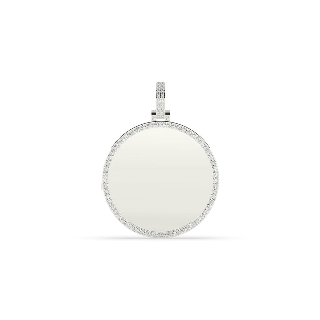LUXURY DIAMOND OUTLINED DISC PENDANT