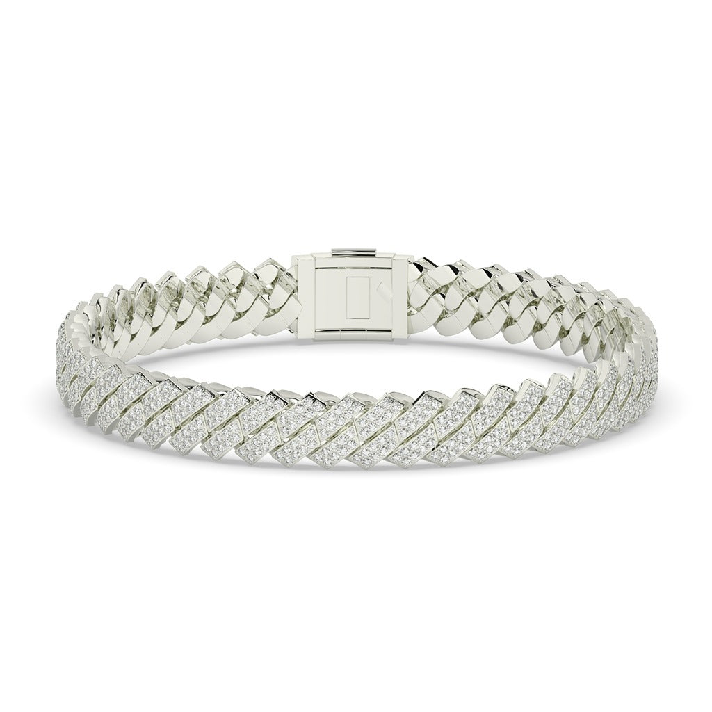 ICED V-TWIST GOLD BRACELET