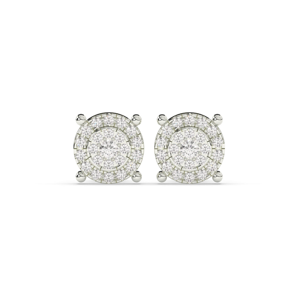 ROSE GOLD FLORAL STUD EARRINGS