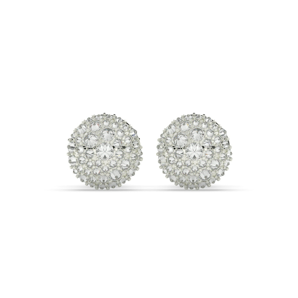 LUXURY SPARKLE DIAMOND BUTTON STUDS