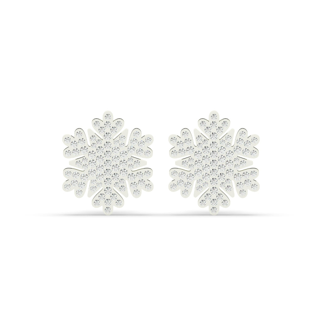 DAZZLING FLORAL WINTER STUD EARRINGS