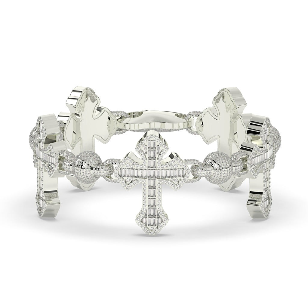 HOLY SHIELD BAGUETTE CROSS BRACELET