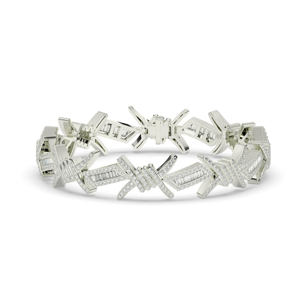 BARBED WIRE DIAMOND GOLD BRACELET