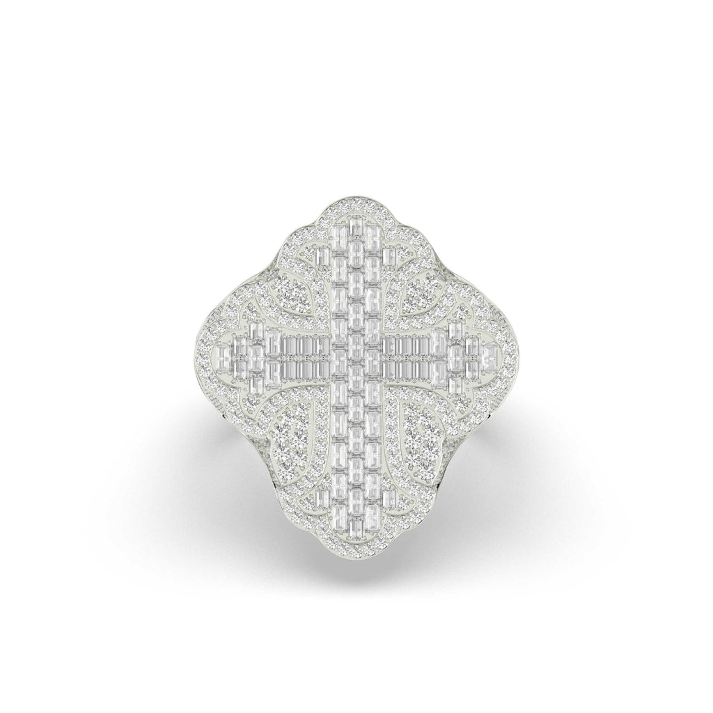 DIVINE CROSS GOLD DIAMOND RING