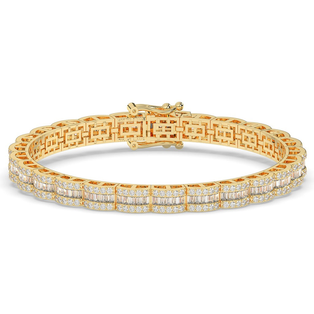 ELEGANT EDGE DIAMOND STRIPE BRACELET