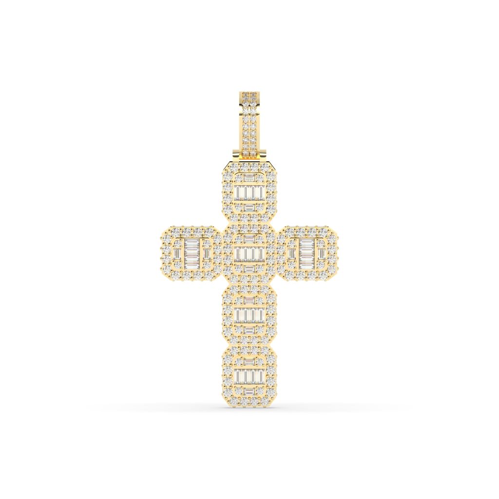 LUXE CUSHION CROSS PENDANT