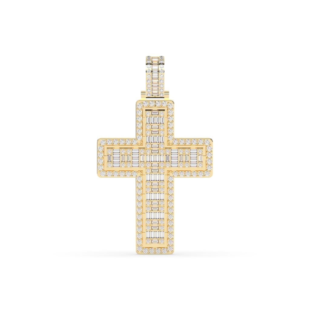 REGAL BAGUETTE CROSS NECKLACE CHARM