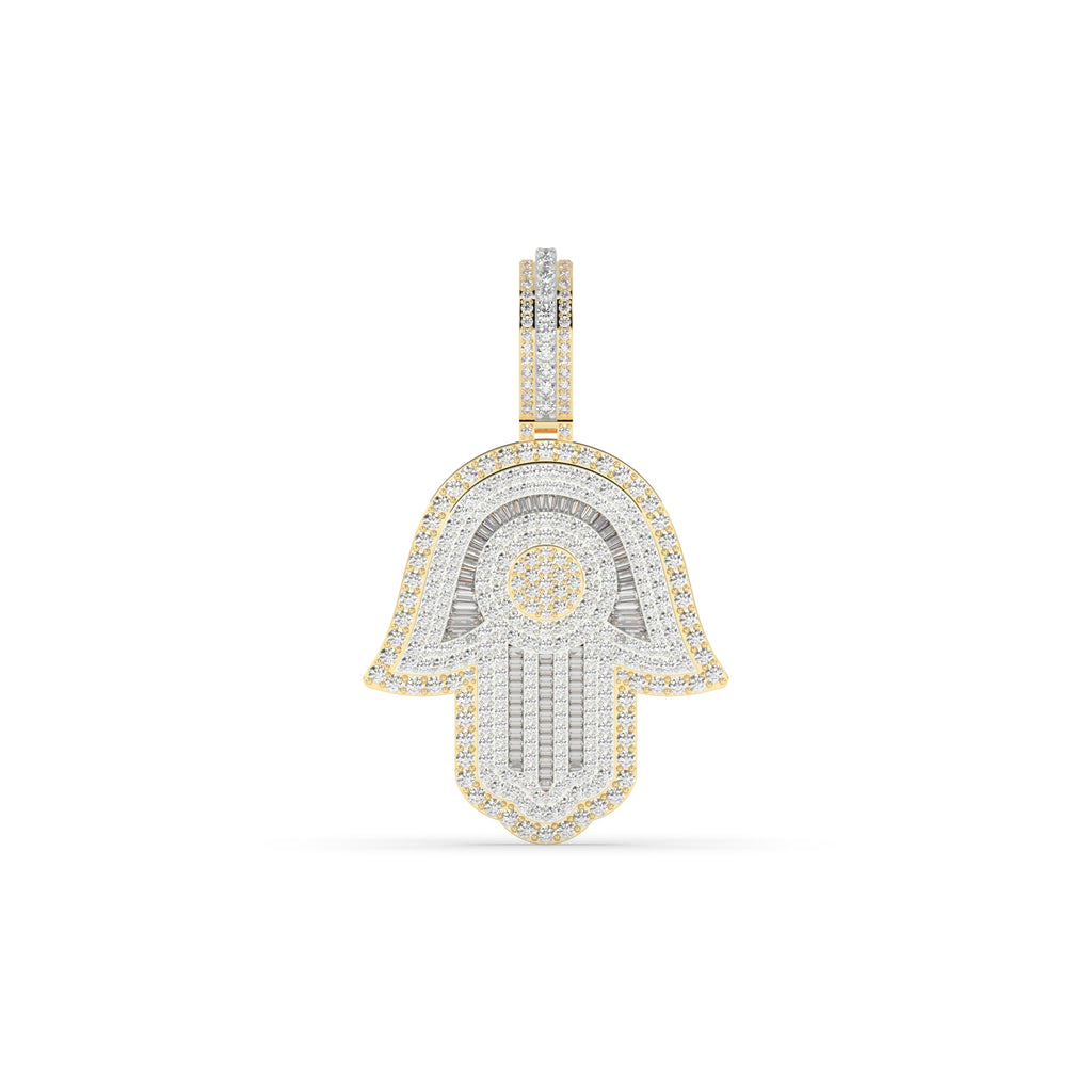 CELESTIAL HAMSA DIAMOND PENDANT