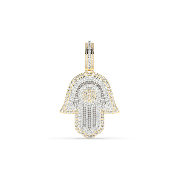 CELESTIAL HAMSA DIAMOND PENDANT