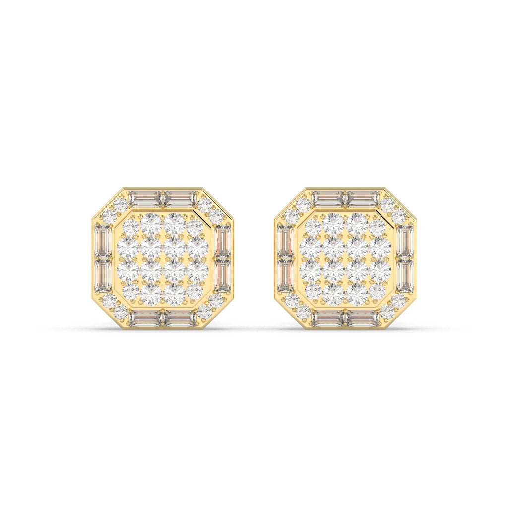 ELEGANT GEOMETRIC GOLD EAR STUDS