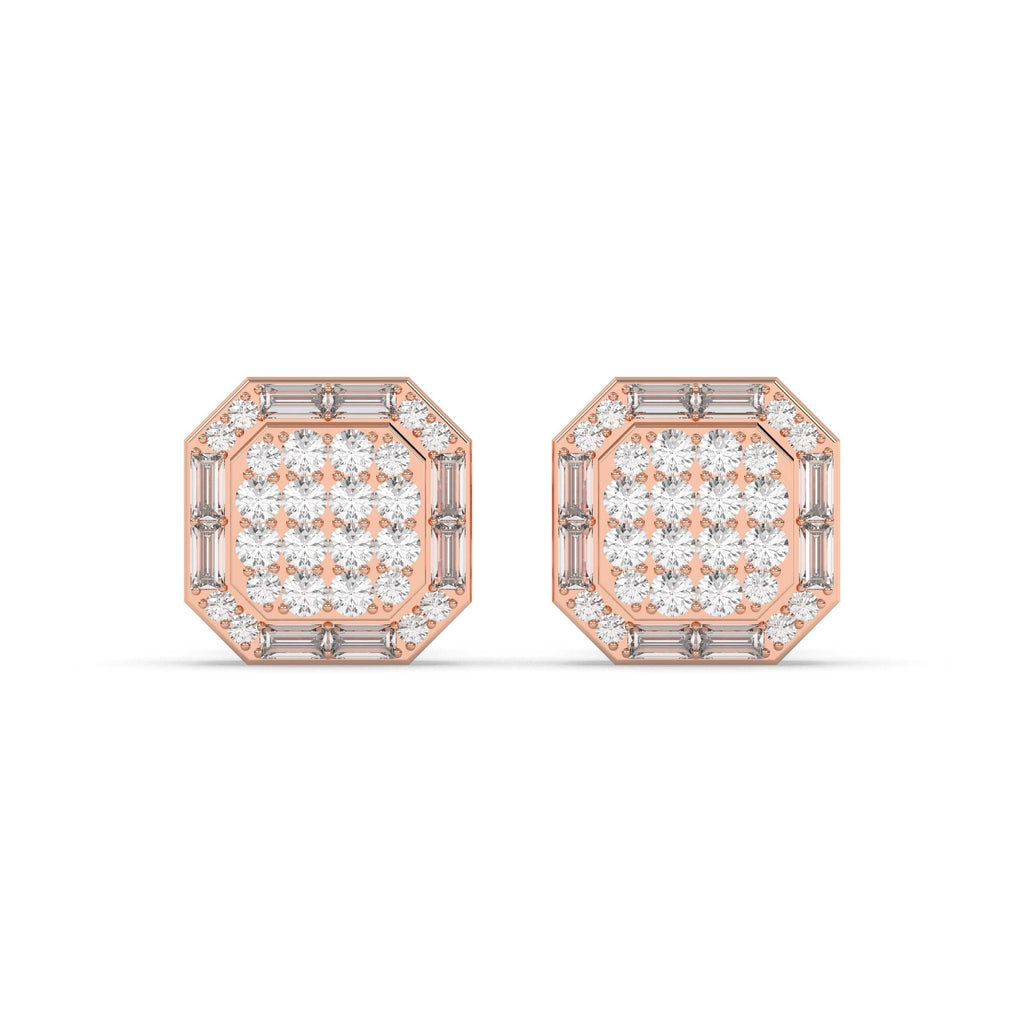ELEGANT GEOMETRIC GOLD EAR STUDS