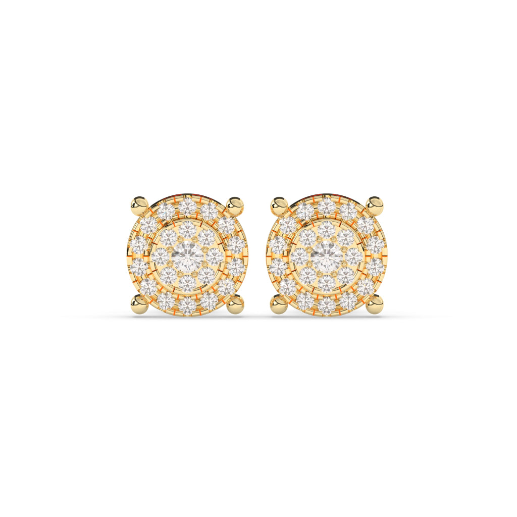 ROSE GOLD FLORAL STUD EARRINGS