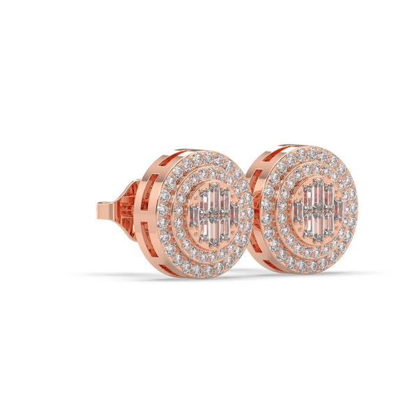 RADIANT HALO ROUND STUD EARRINGS