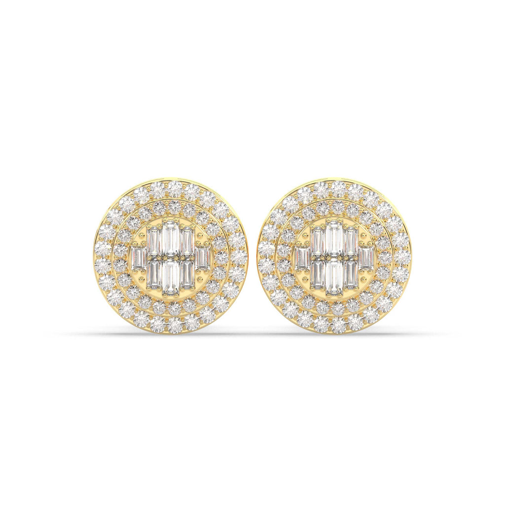 RADIANT HALO ROUND STUD EARRINGS