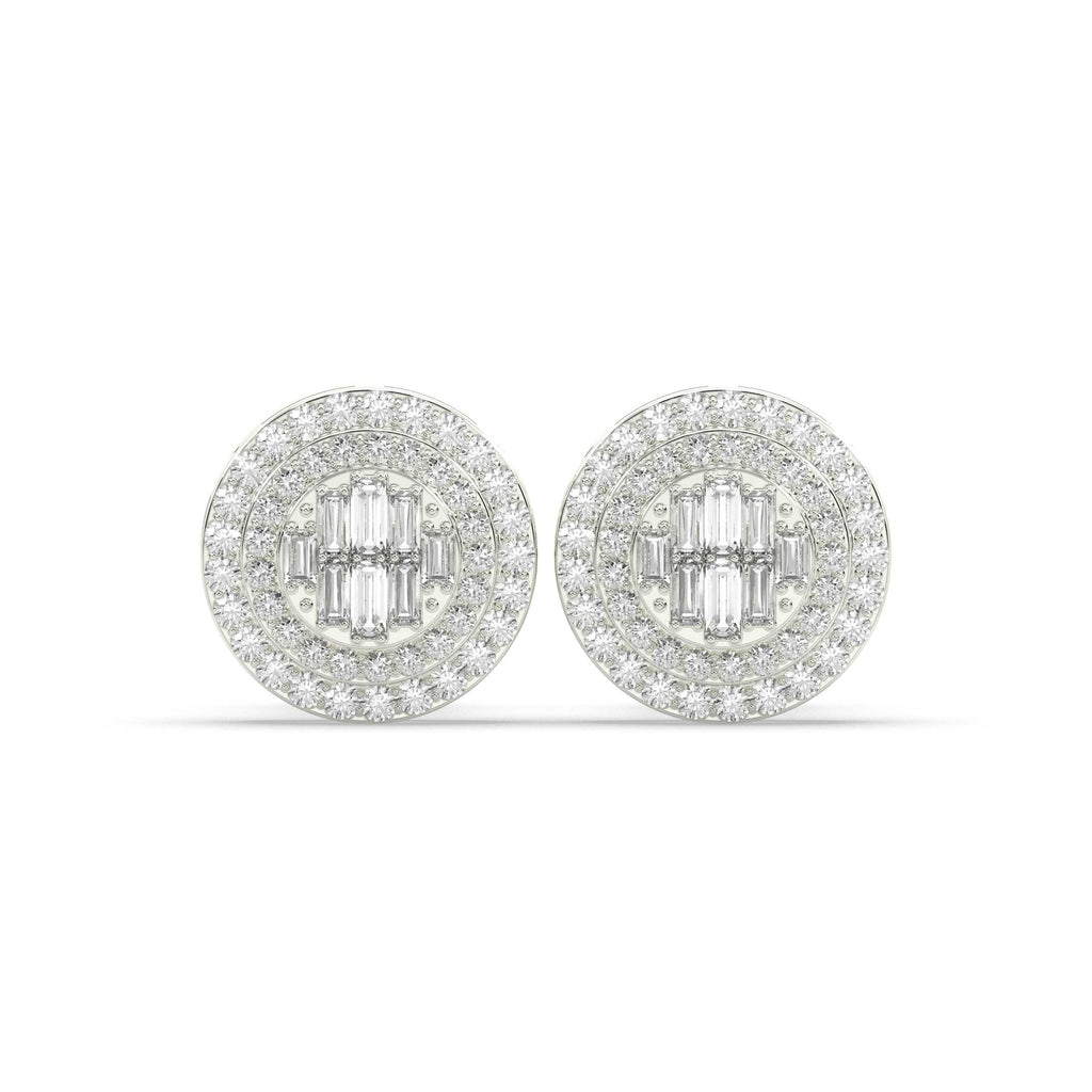 RADIANT HALO ROUND STUD EARRINGS