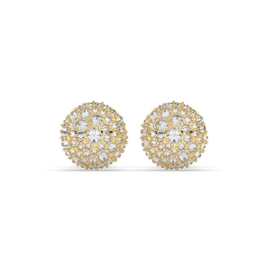LUXURY SPARKLE DIAMOND BUTTON STUDS