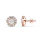 ROUND DIAMOND HIP HOP EARRINGS