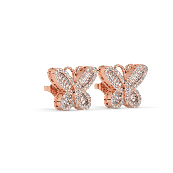 BUTTERFLY SHIMMER DIAMOND STUD EARRINGS