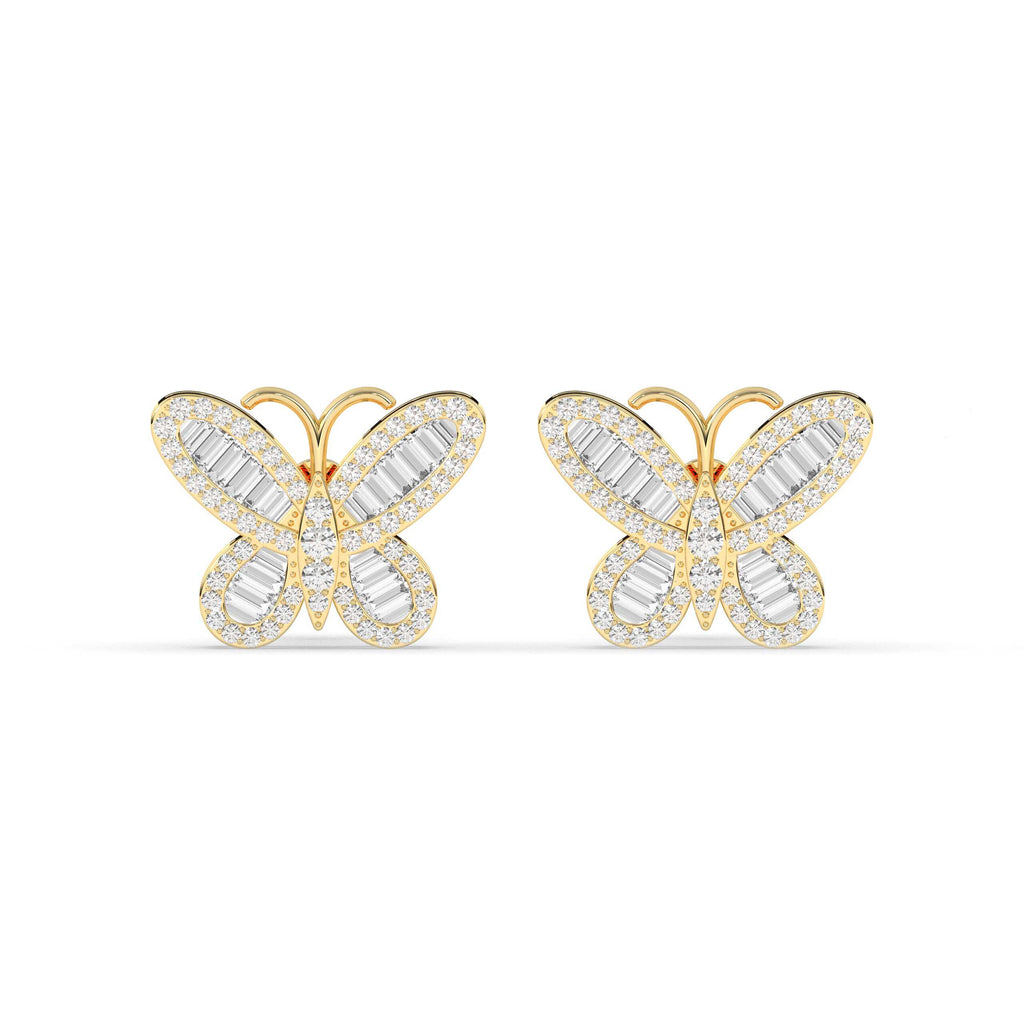 BUTTERFLY SHIMMER DIAMOND STUD EARRINGS