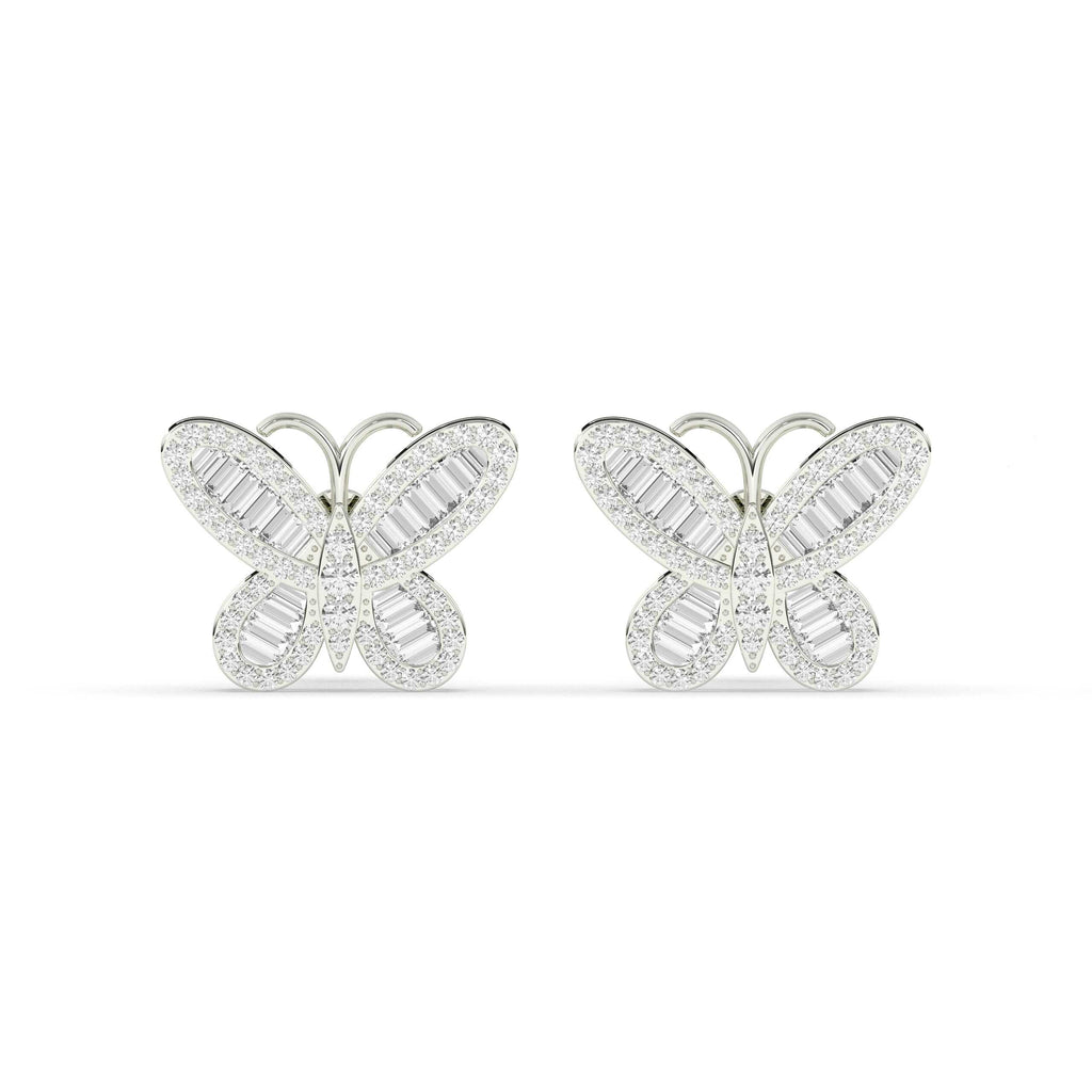 BUTTERFLY SHIMMER DIAMOND STUD EARRINGS