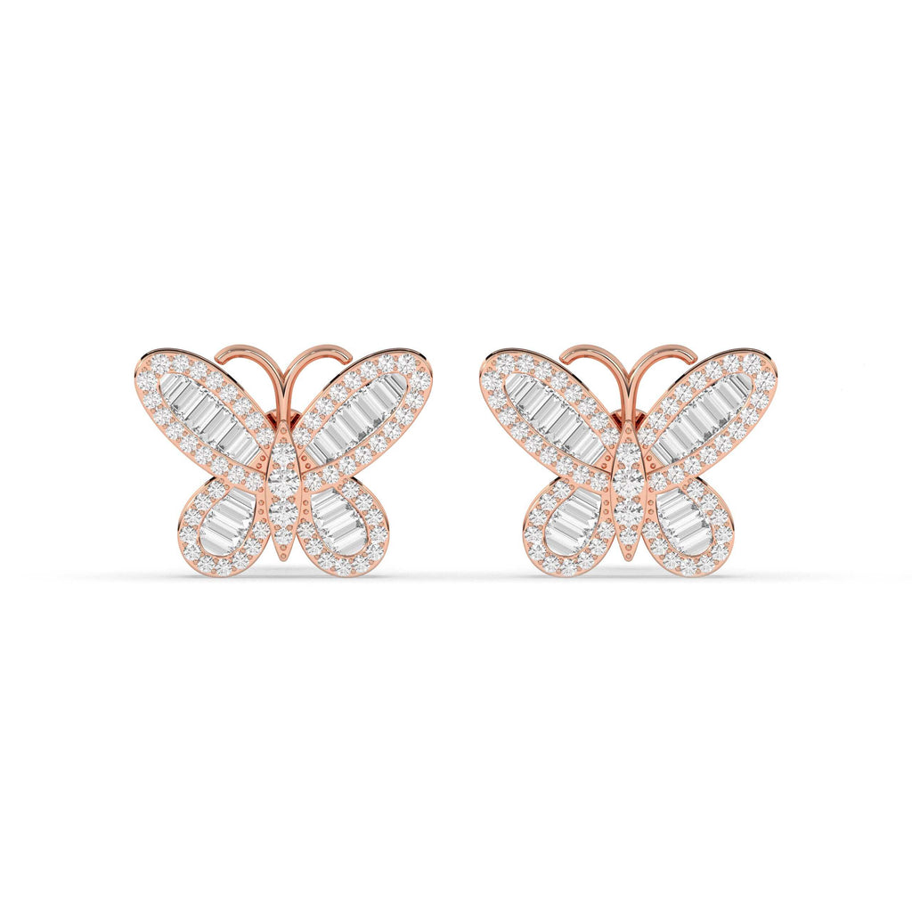 BUTTERFLY SHIMMER DIAMOND STUD EARRINGS