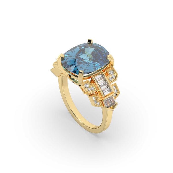 OCEANIC GLARE STATEMENT COCKTAIL RING