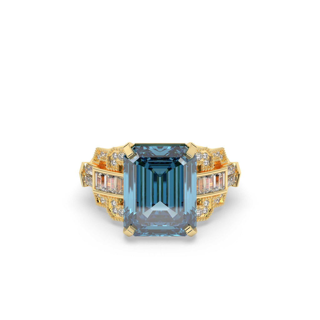 EMERALD CUT OCEAN DREAM RING