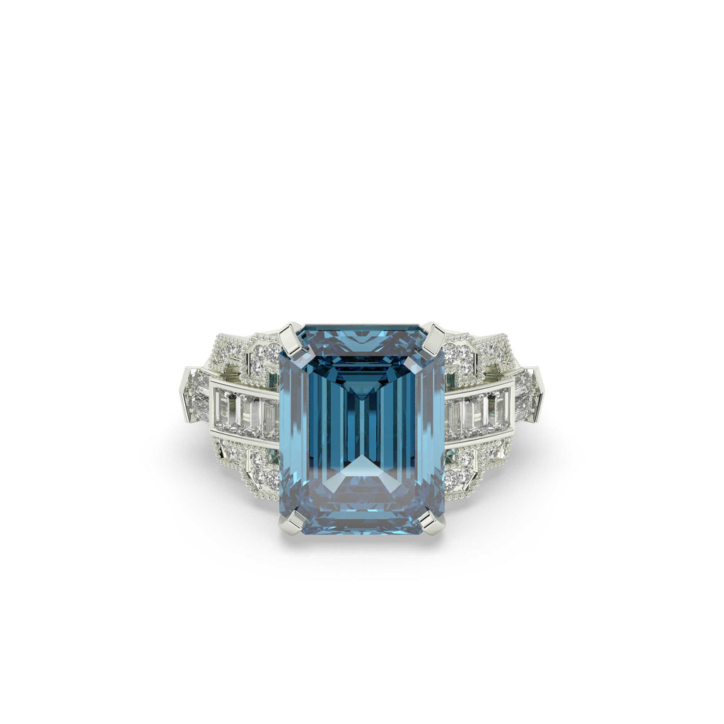 EMERALD CUT OCEAN DREAM RING