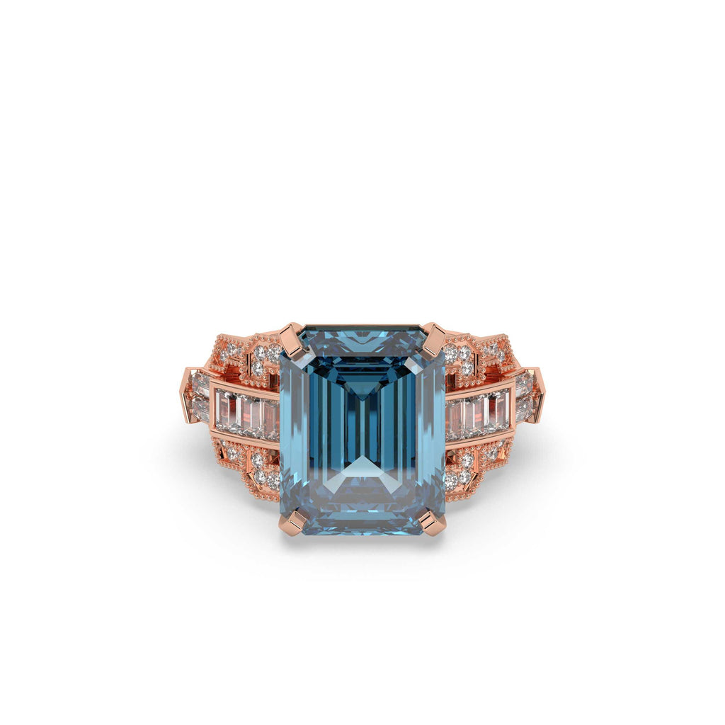 EMERALD CUT OCEAN DREAM RING