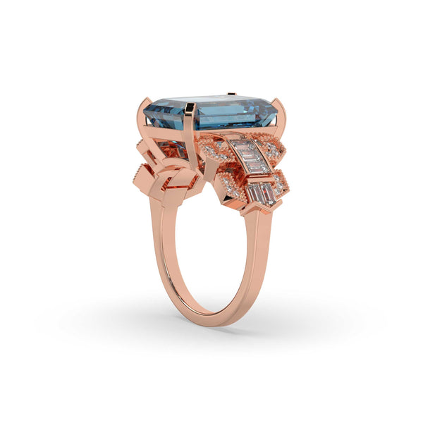 EMERALD CUT OCEAN DREAM RING