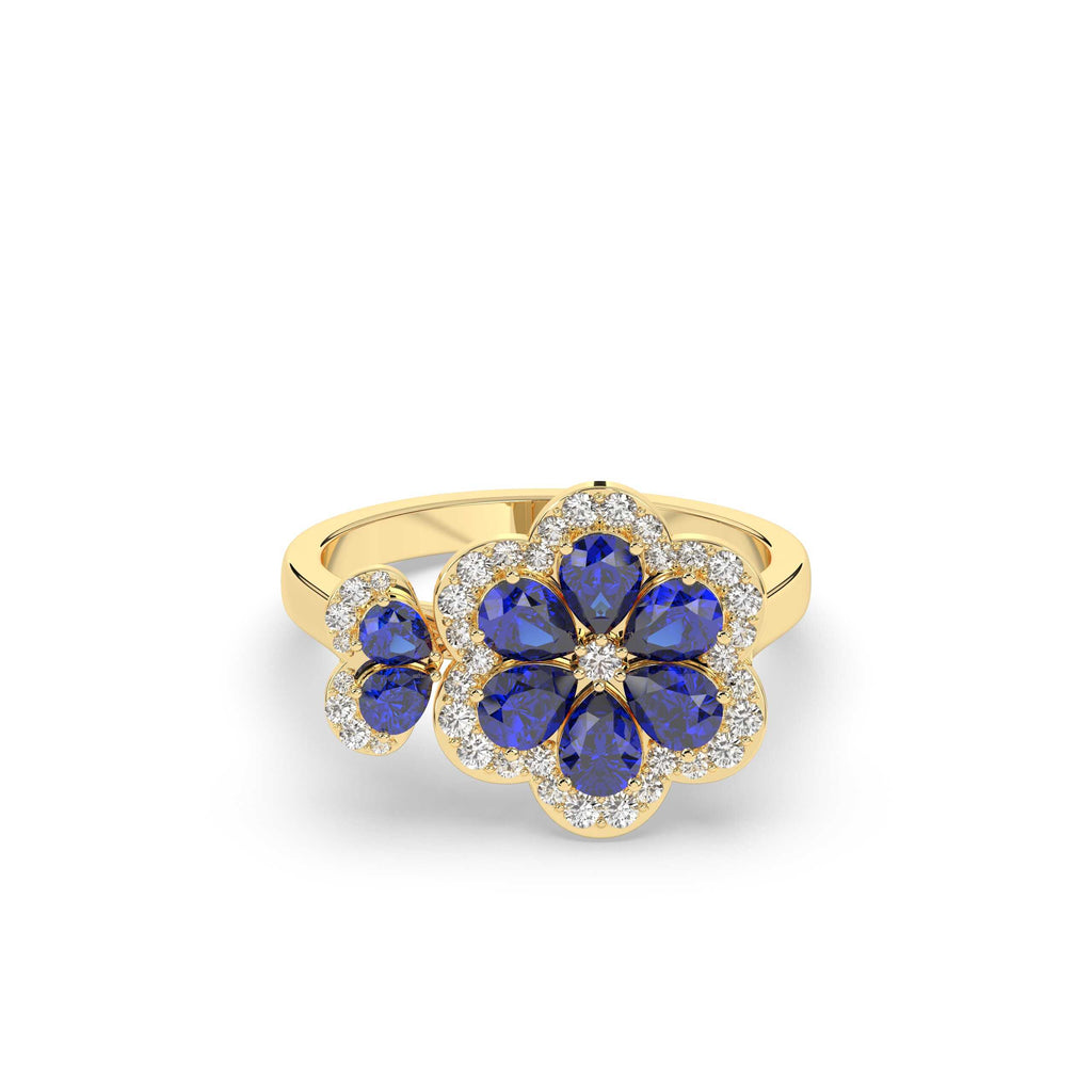ROYAL PETALS DIAMOND FLOWER RING