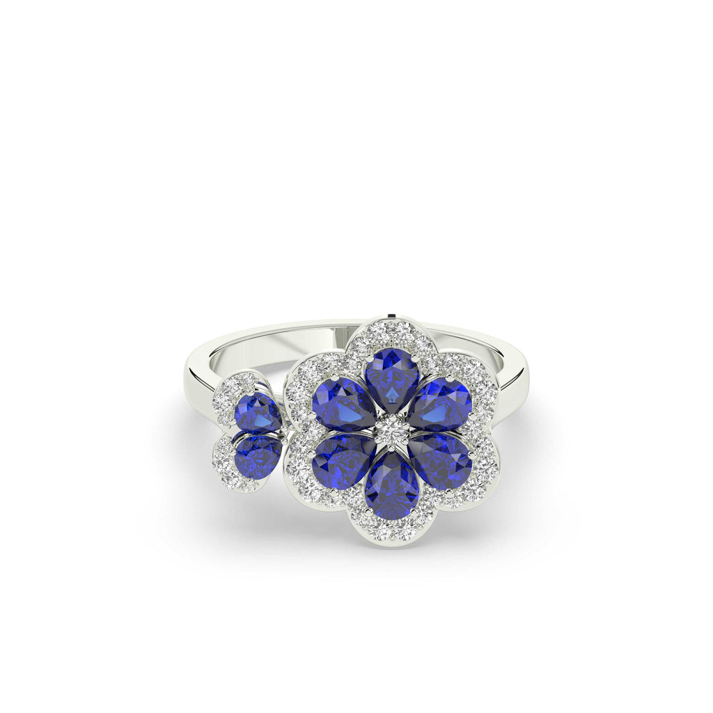 ROYAL PETALS DIAMOND FLOWER RING