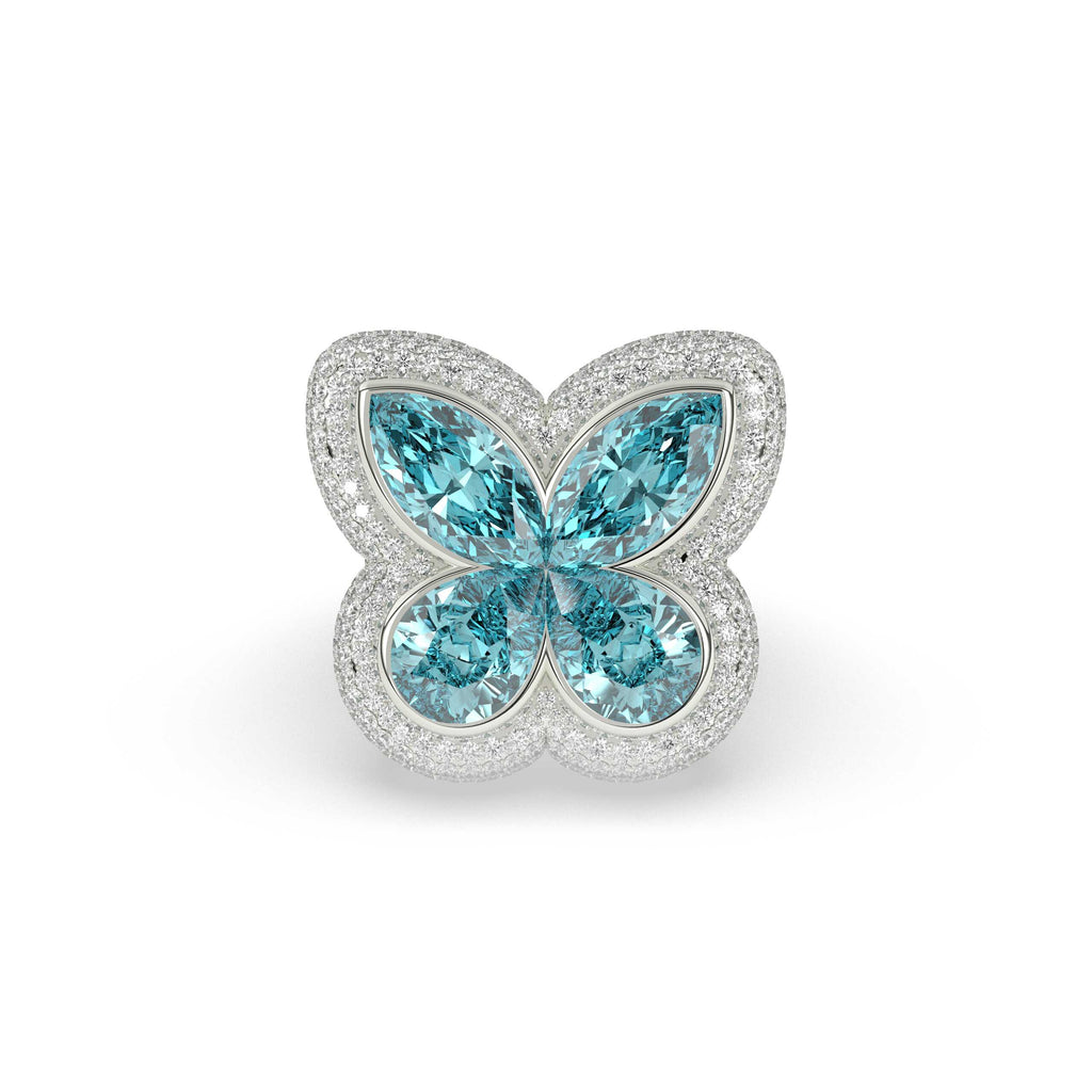 OCEAN WINGS DIAMOND BUTTERFLY RING
