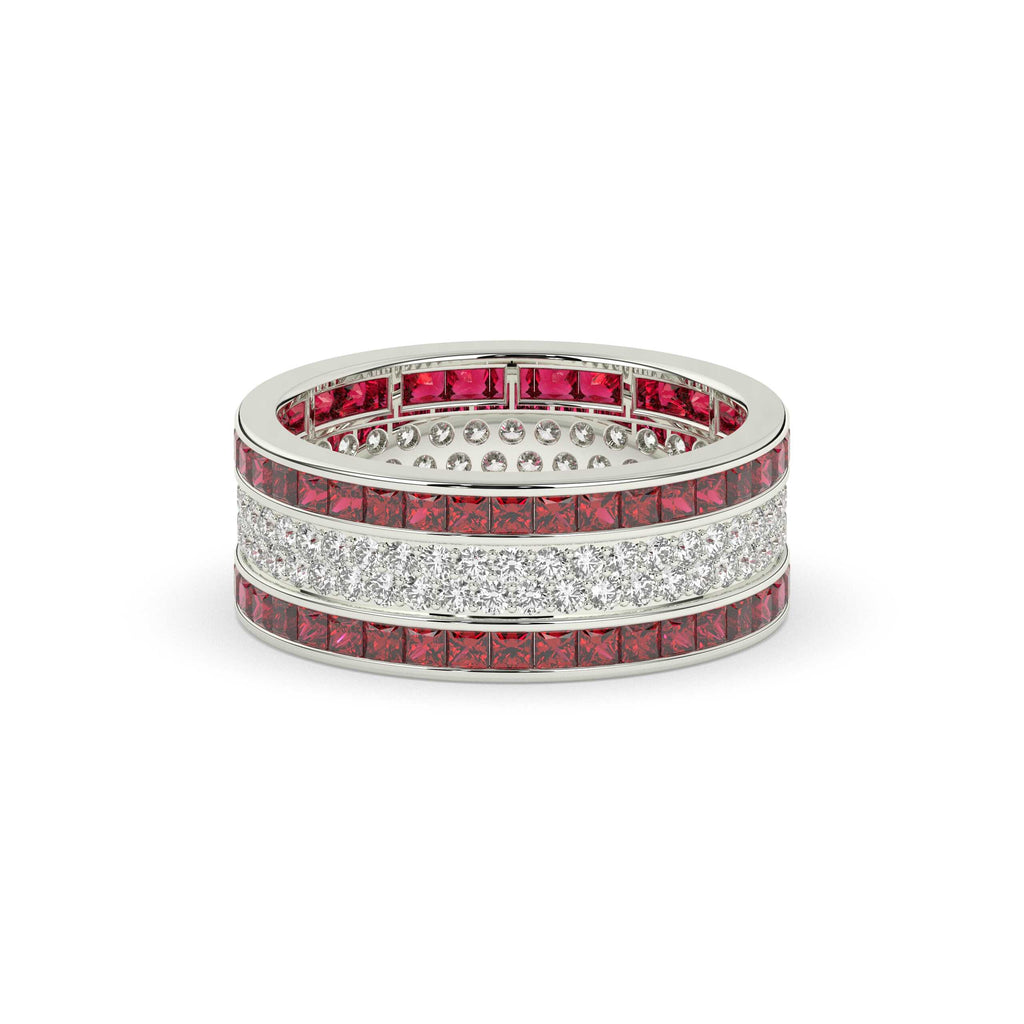 RUBY DIAMOND GOLD ETERNITY BAND