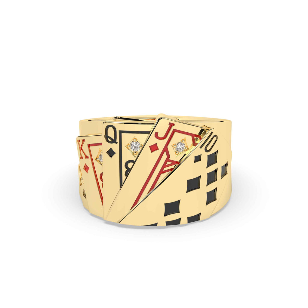 HIGH STAKES DIAMOND CARD RING
