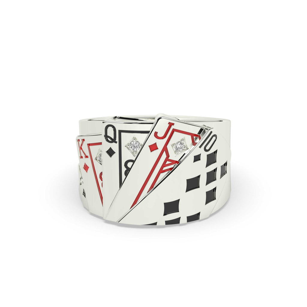HIGH STAKES DIAMOND CARD RING