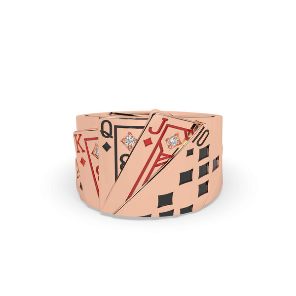 HIGH STAKES DIAMOND CARD RING