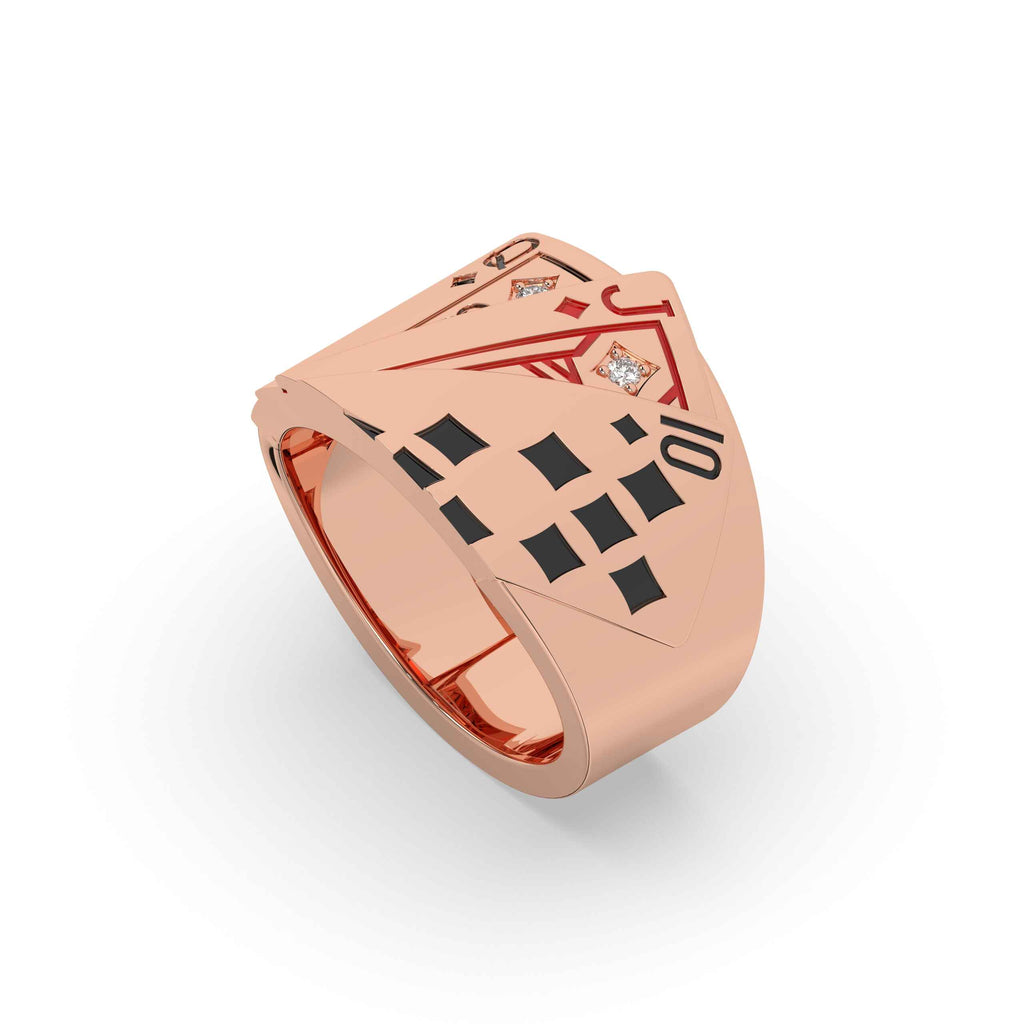 HIGH STAKES DIAMOND CARD RING