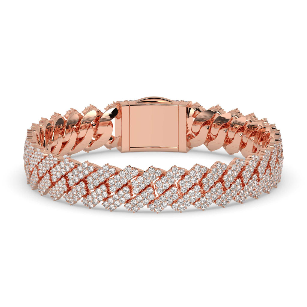 12mm Channel Set Baguette Cuban Bracelet