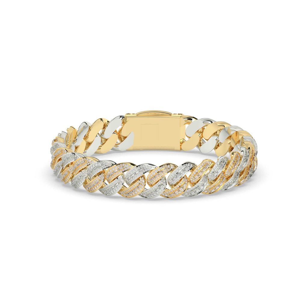 TWO TONE CUBAN ICE BRACELET