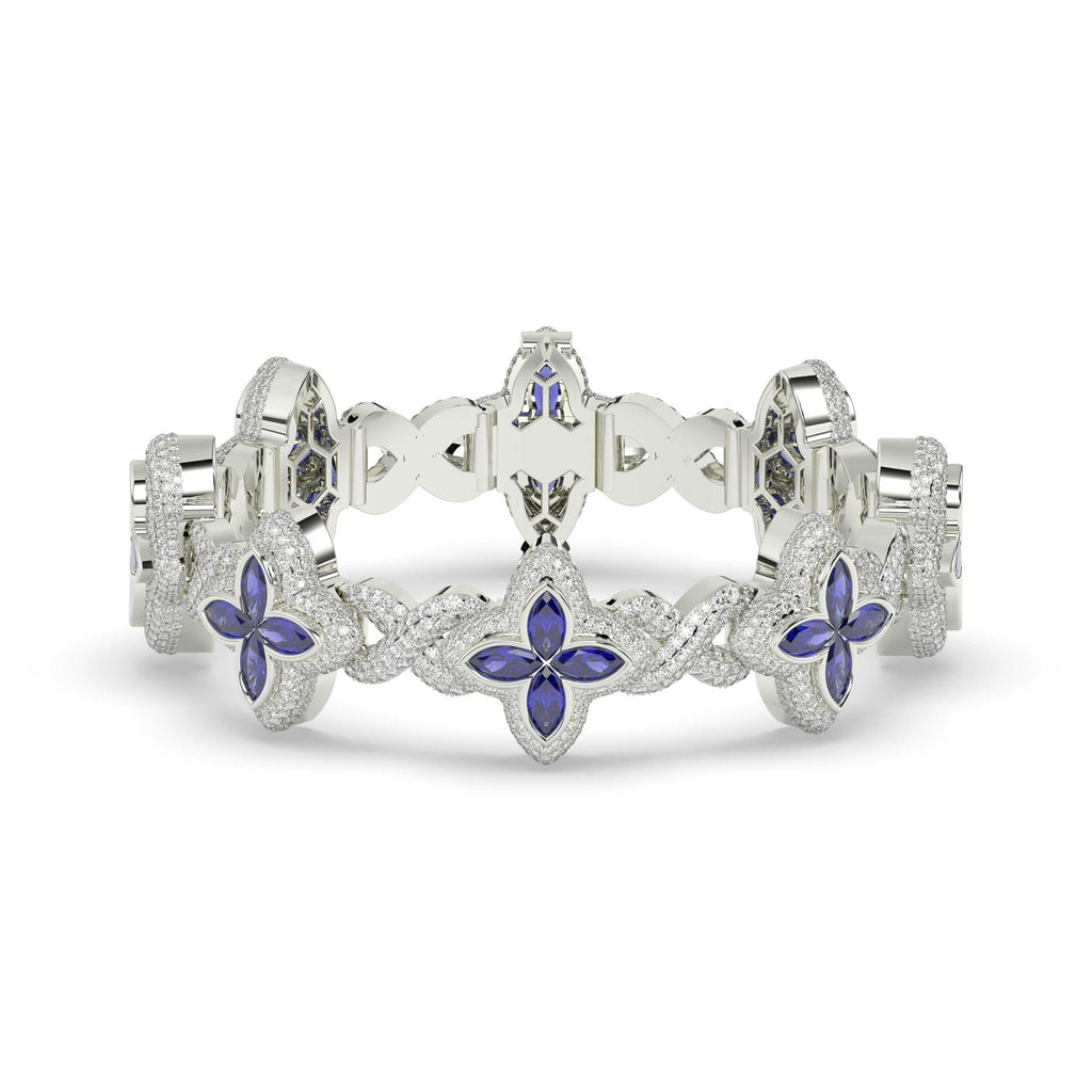 ROYAL BLOOM BLUE DIAMOND BRACELET