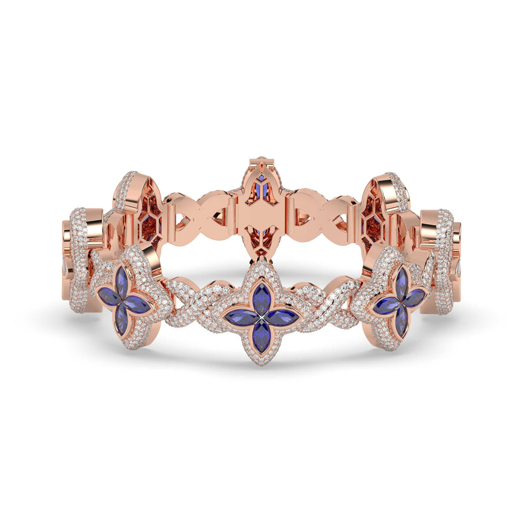 ROYAL BLOOM BLUE DIAMOND BRACELET