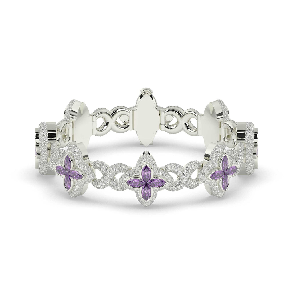 ROYAL BLOOM AMETHYST GOLD BRACELET