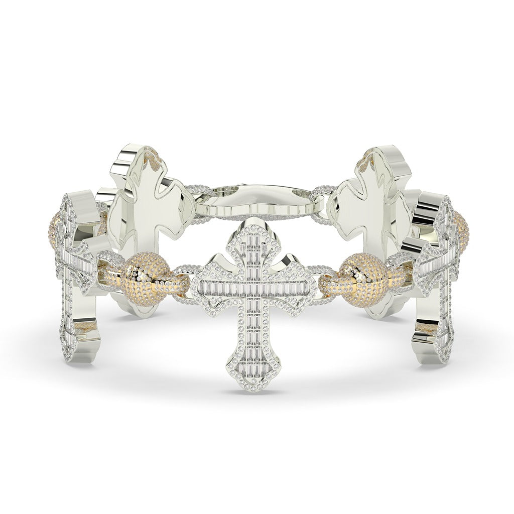 HOLY SHIELD BAGUETTE CROSS BRACELET