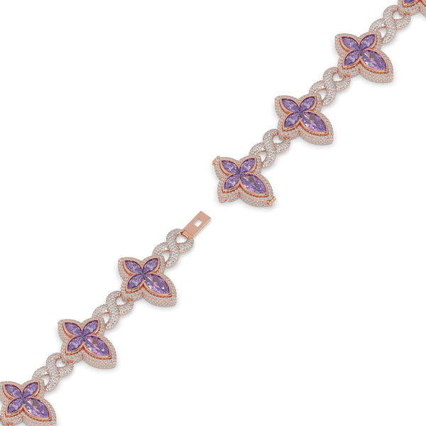 MARQUISE GEMS STONE DIAMOND ICED OUT HIP HOP BRACELET
