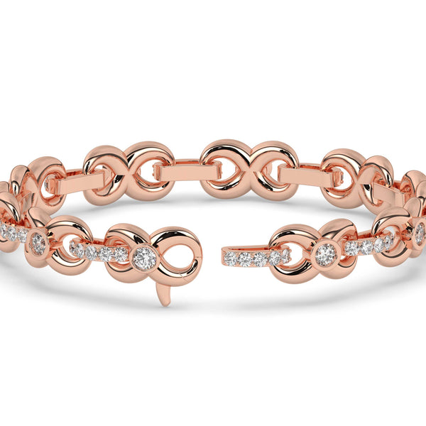 INFINITY ROUND DIAMOND ICED OUT HIP HOP BRACELET